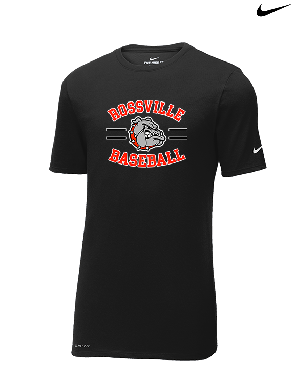 Rossville Dawgs 9U Baseball Curve - Mens Nike Cotton Poly Tee