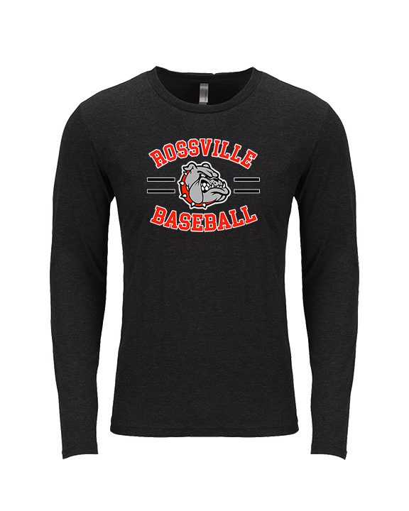 Rossville Dawgs 9U Baseball Curve - Tri-Blend Long Sleeve