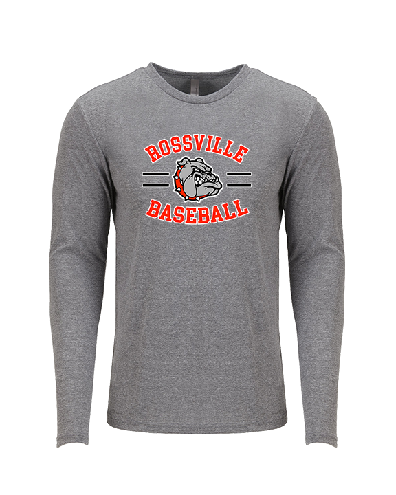 Rossville Dawgs 9U Baseball Curve - Tri-Blend Long Sleeve