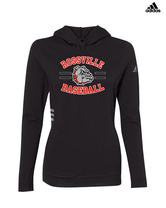 Rossville Dawgs 9U Baseball Curve - Womens Adidas Hoodie