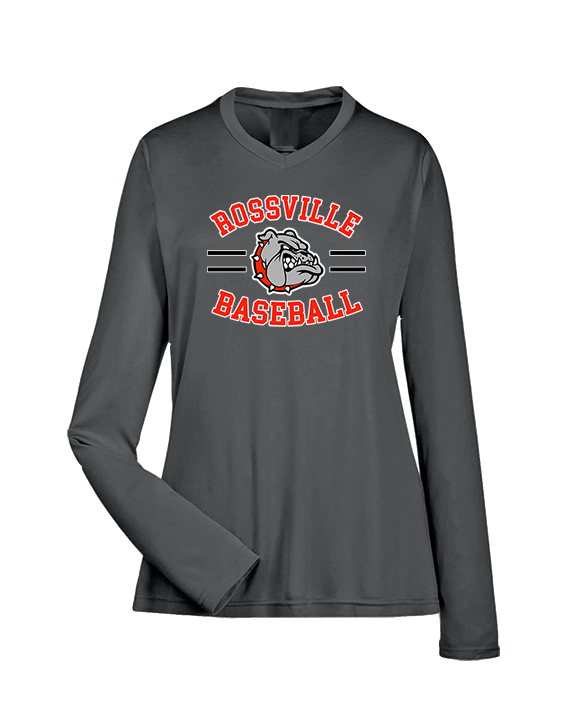 Rossville Dawgs 9U Baseball Curve - Womens Performance Longsleeve