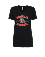 Rossville Dawgs 9U Baseball Curve - Womens Vneck