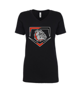 Rossville Dawgs 9U Baseball Plate - Womens Vneck