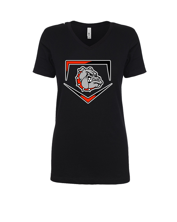 Rossville Dawgs 9U Baseball Plate - Womens Vneck