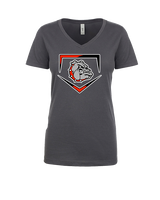 Rossville Dawgs 9U Baseball Plate - Womens Vneck