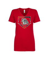 Rossville Dawgs 9U Baseball Plate - Womens Vneck