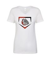 Rossville Dawgs 9U Baseball Plate - Womens Vneck