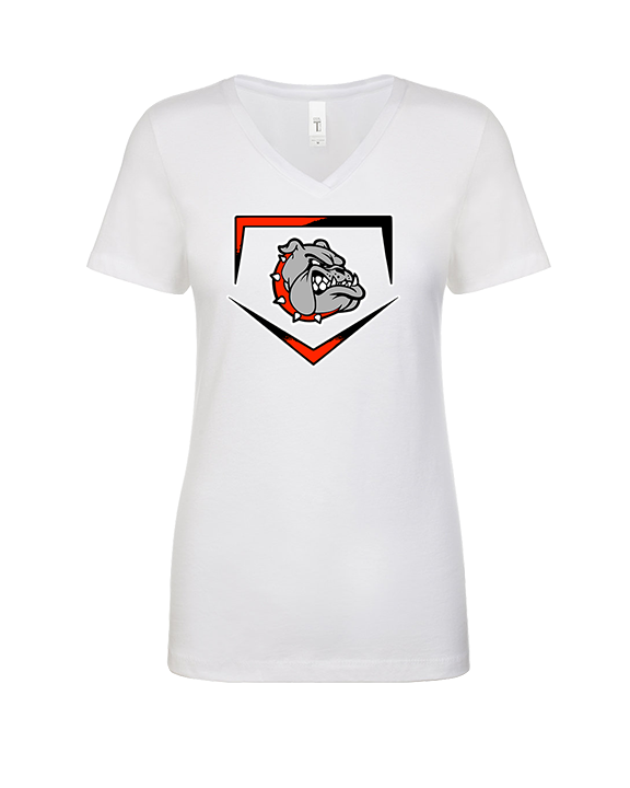 Rossville Dawgs 9U Baseball Plate - Womens Vneck