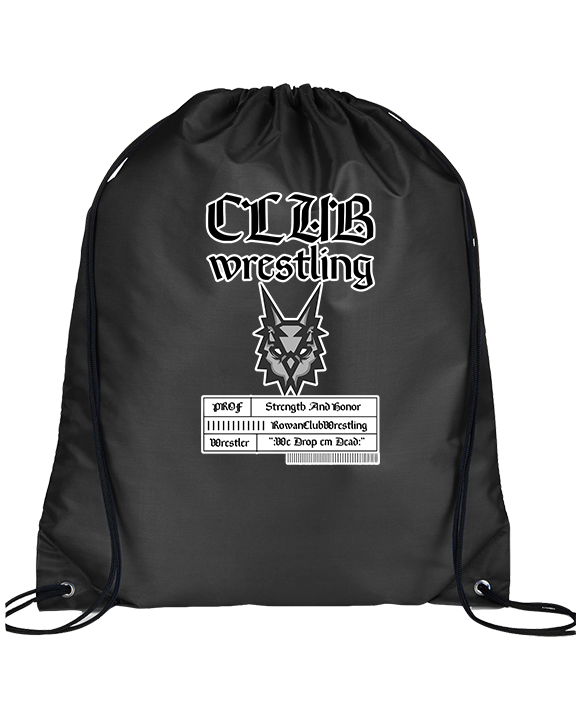 Rowan Club Wrestling Logo 05 - Drawstring Bag