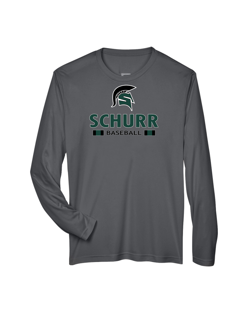 Schurr HS Baseball Stacked - Performance Long Sleeve