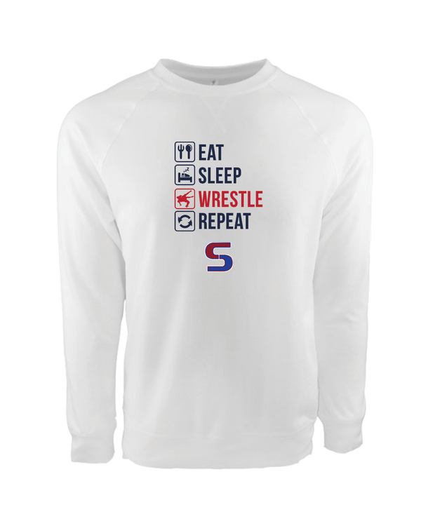 Seaman HS Eat Sleep Wrestle - Crewneck Sweatshirt