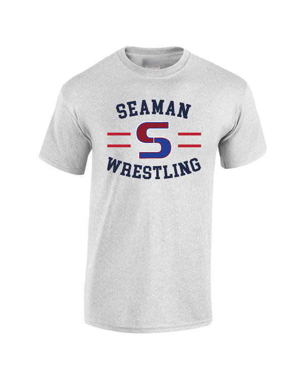 Seaman HS BW Wrestling Curve - Cotton T-Shirt