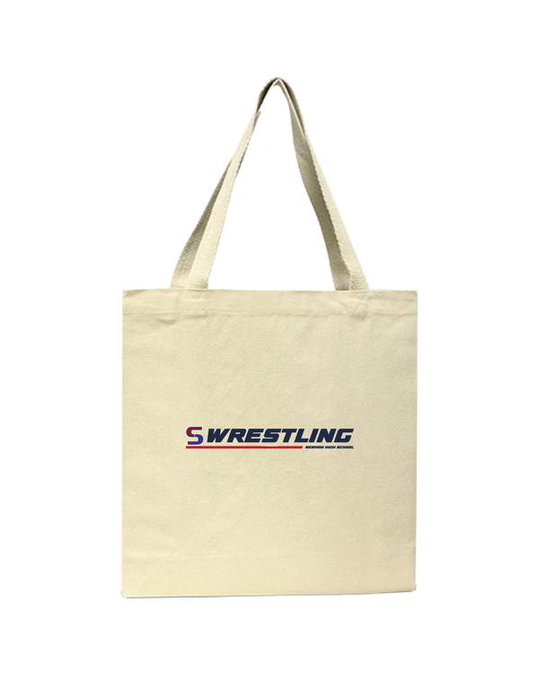 Seaman HS BW Wrestling Lines - Tote Bag