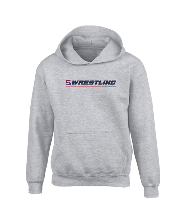 Seaman HS BW Wrestling Lines - Youth Hoodie