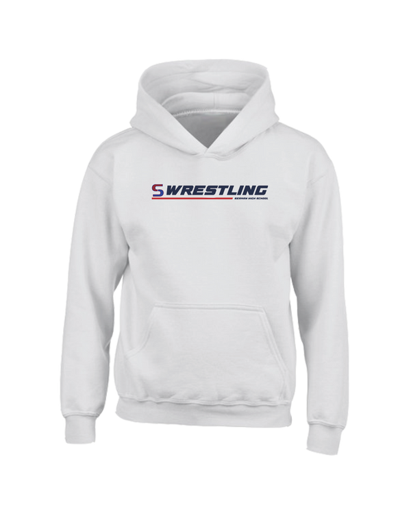 Seaman HS BW Wrestling Lines - Youth Hoodie