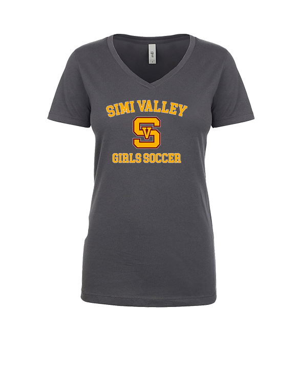 Simi Valley HS Girls Soccer Custom 1 - Womens V-Neck