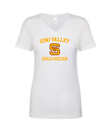 Simi Valley HS Girls Soccer Custom 1 - Womens V-Neck