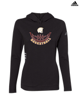 Somerset College Prep Basketball Half Ball - Adidas Women's Lightweight Hooded Sweatshirt