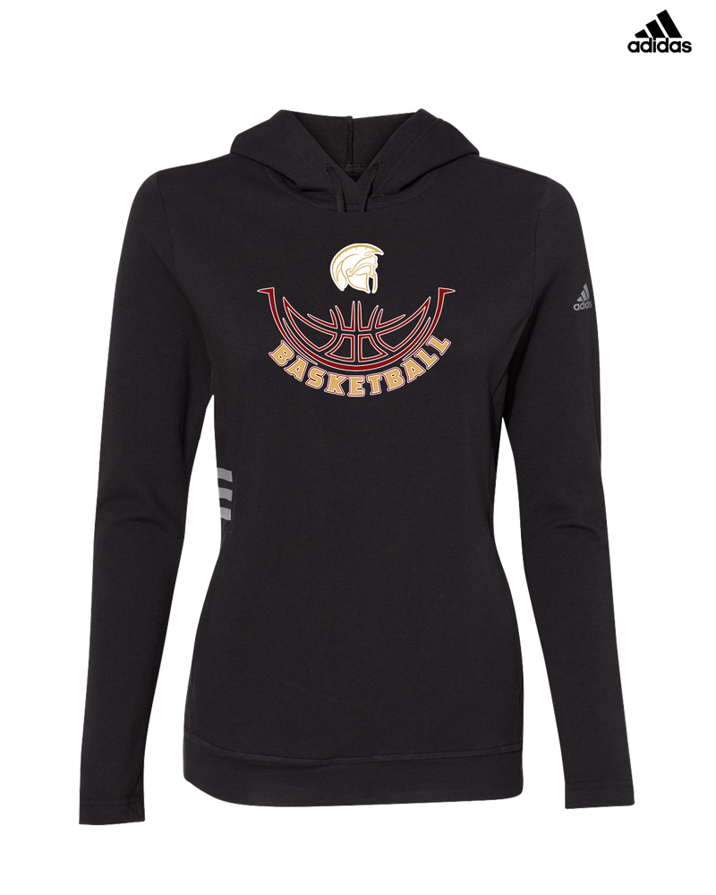 Somerset College Prep Basketball Half Ball - Adidas Women's Lightweight Hooded Sweatshirt