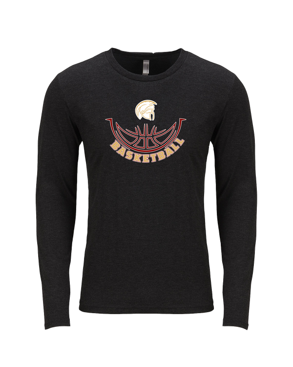 Somerset College Prep Basketball Half Ball - Tri Blend Long Sleeve