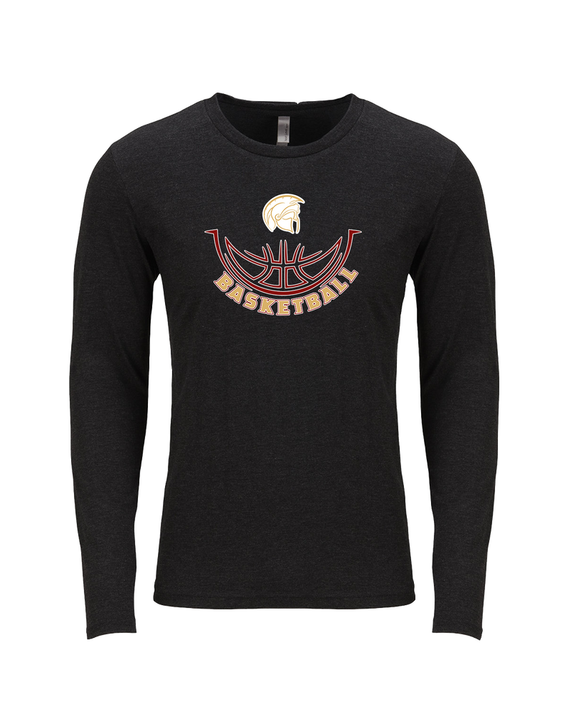 Somerset College Prep Basketball Half Ball - Tri Blend Long Sleeve