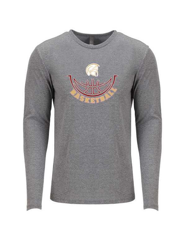 Somerset College Prep Basketball Half Ball - Tri Blend Long Sleeve