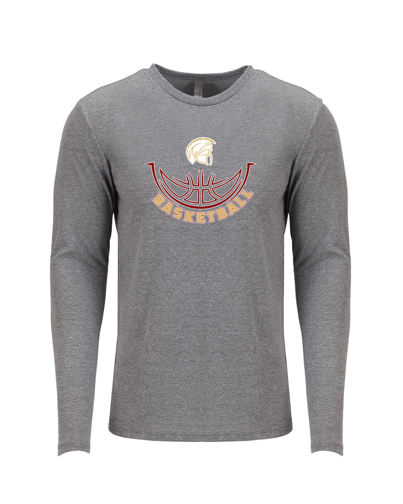 Somerset College Prep Basketball Half Ball - Tri Blend Long Sleeve