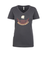 Somerset College Prep Basketball Half Ball - Womens V-Neck