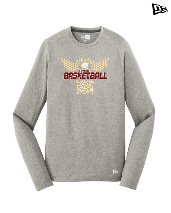 Somerset College Prep Basketball Hoop - New Era Long Sleeve Crew