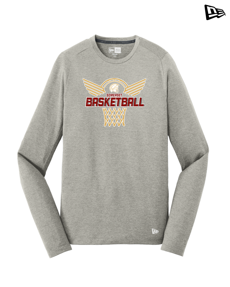 Somerset College Prep Basketball Hoop - New Era Long Sleeve Crew