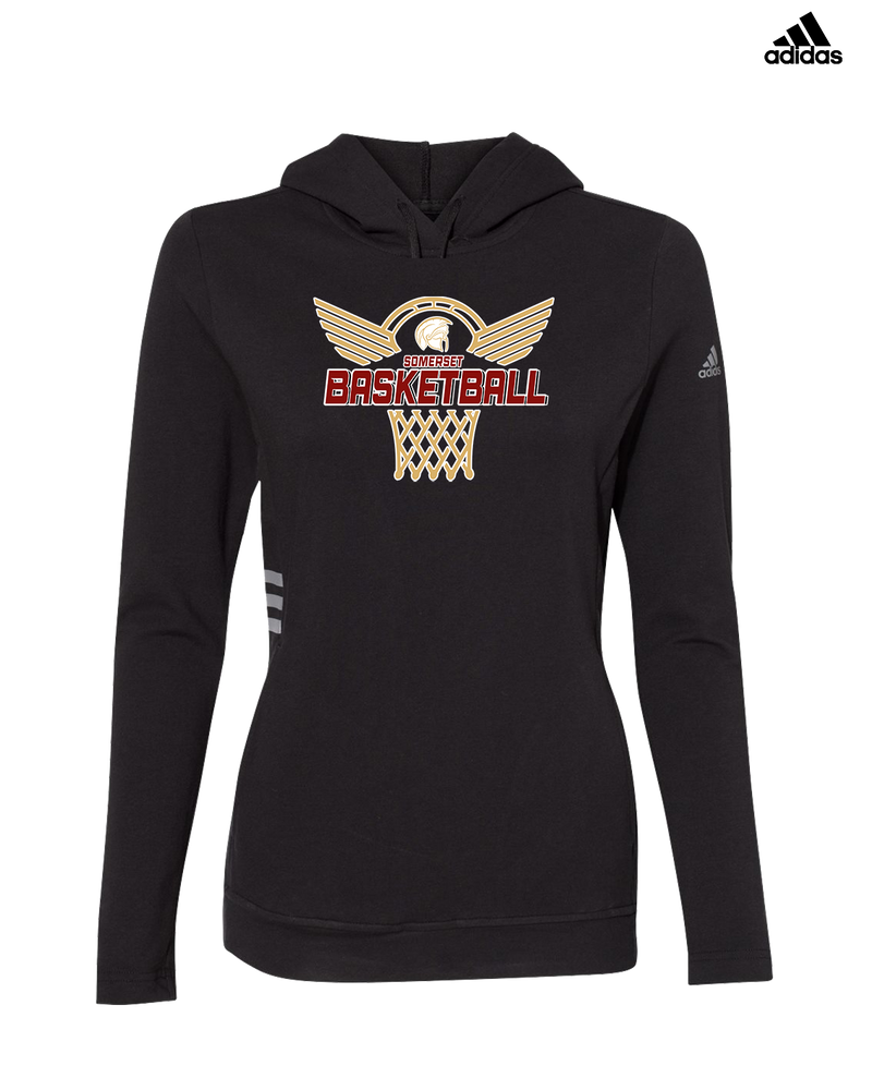 Somerset College Prep Basketball Hoop - Adidas Women's Lightweight Hooded Sweatshirt