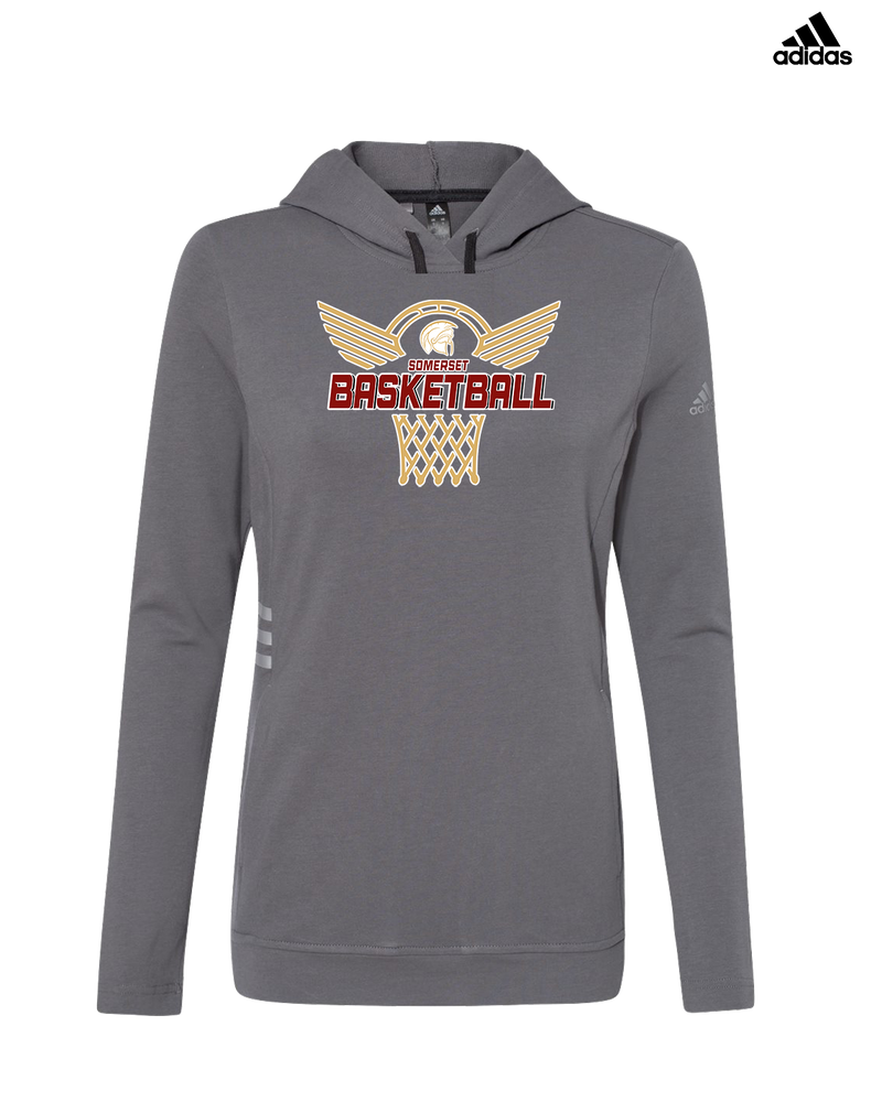 Somerset College Prep Basketball Hoop - Adidas Women's Lightweight Hooded Sweatshirt