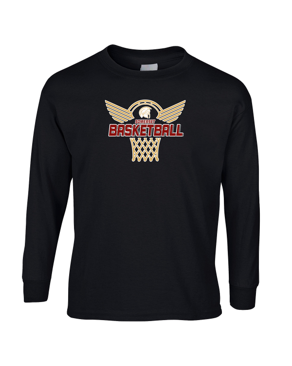 Somerset College Prep Basketball Hoop - Mens Basic Cotton Long Sleeve