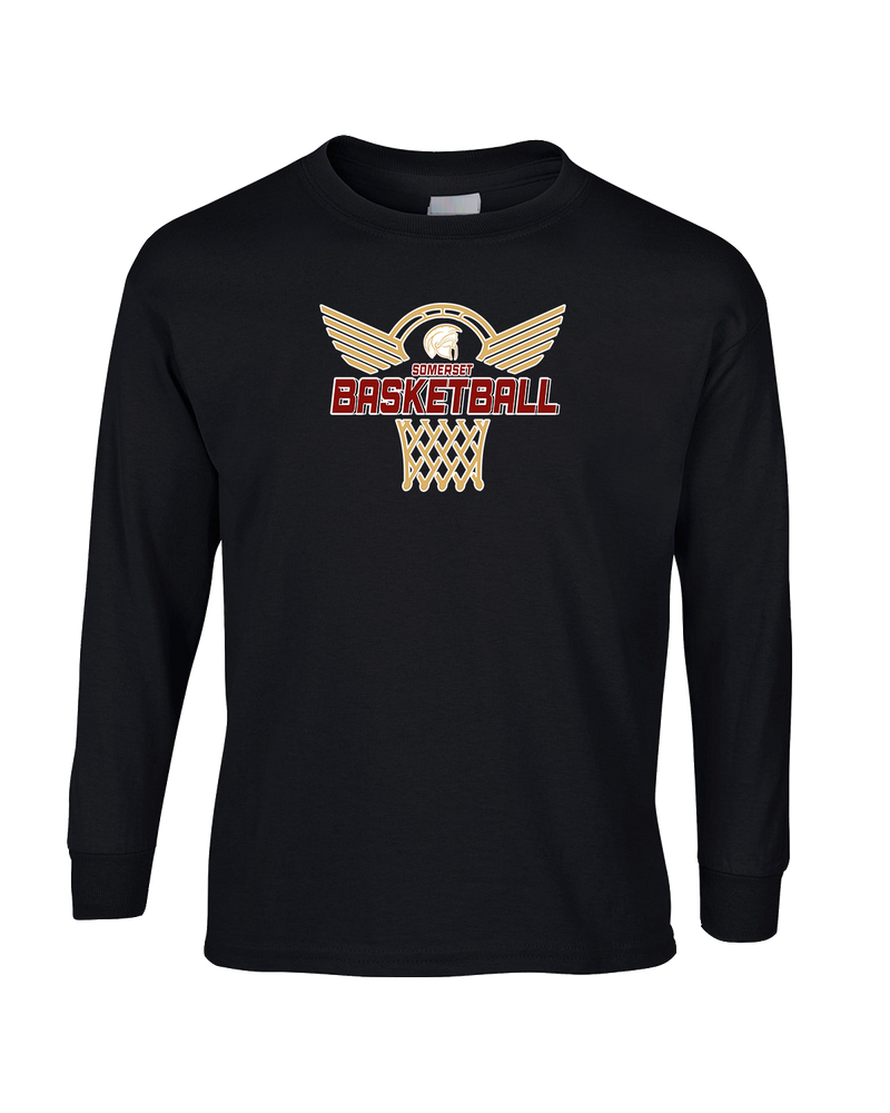 Somerset College Prep Basketball Hoop - Mens Basic Cotton Long Sleeve