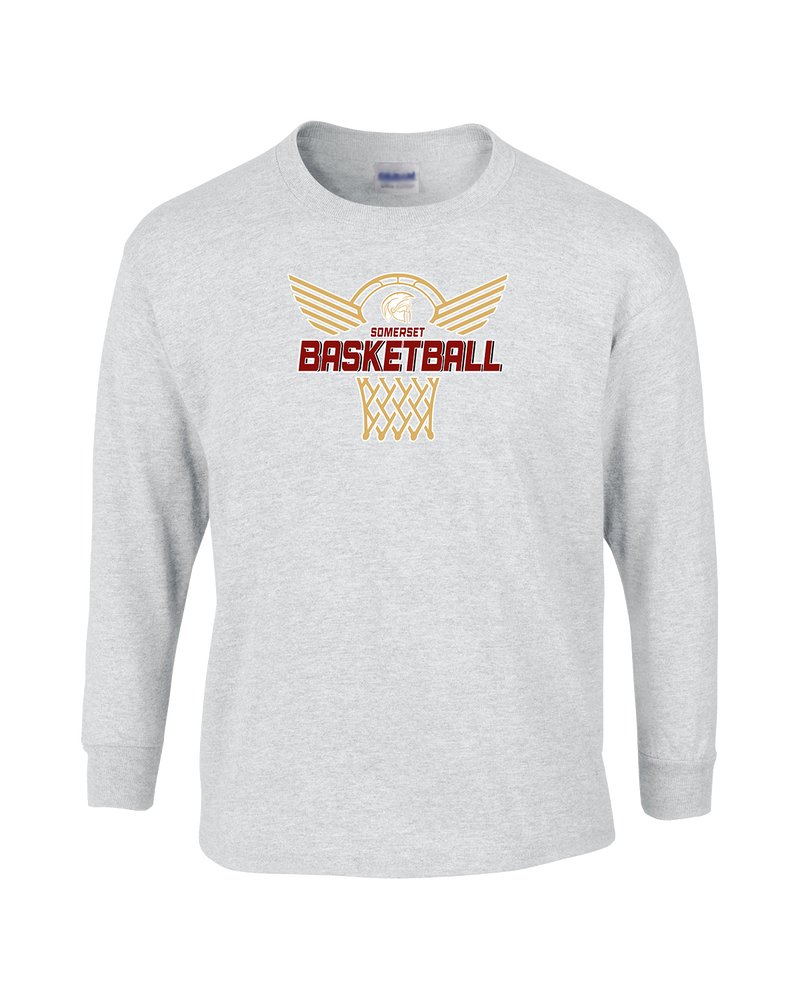 Somerset College Prep Basketball Hoop - Mens Basic Cotton Long Sleeve