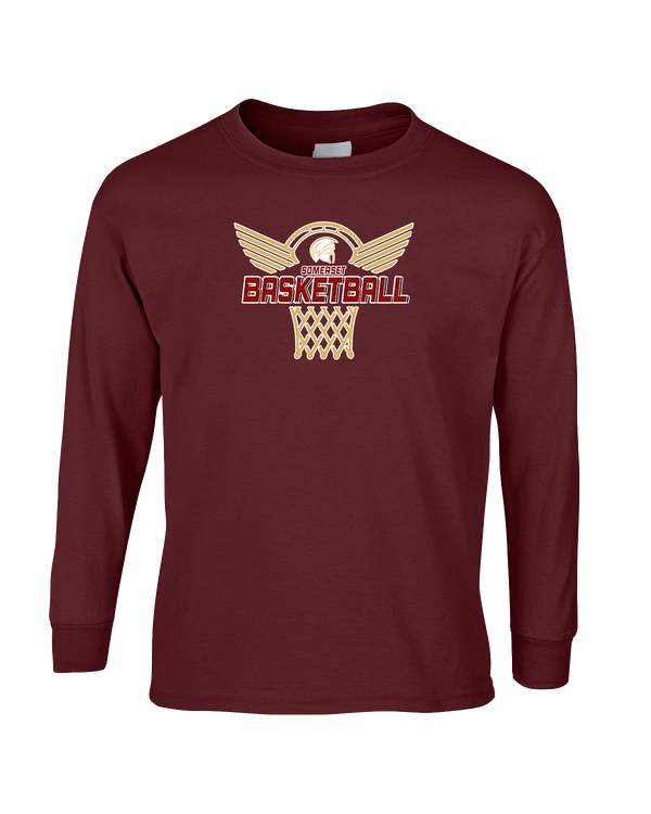 Somerset College Prep Basketball Hoop - Mens Basic Cotton Long Sleeve