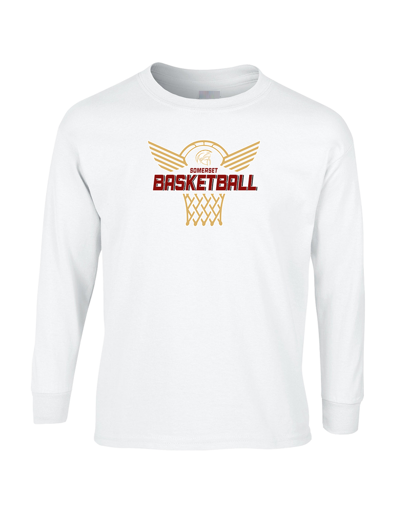 Somerset College Prep Basketball Hoop - Mens Basic Cotton Long Sleeve