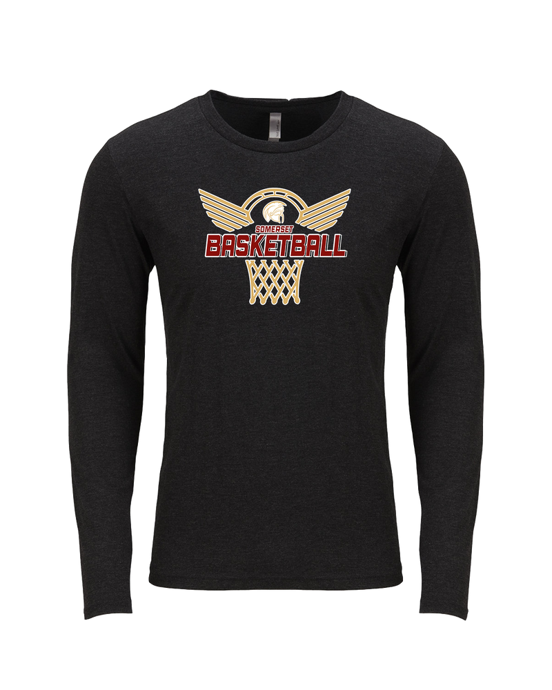 Somerset College Prep Basketball Hoop - Tri Blend Long Sleeve