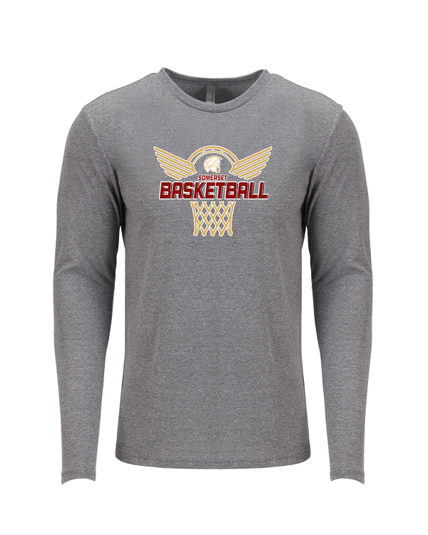 Somerset College Prep Basketball Hoop - Tri Blend Long Sleeve