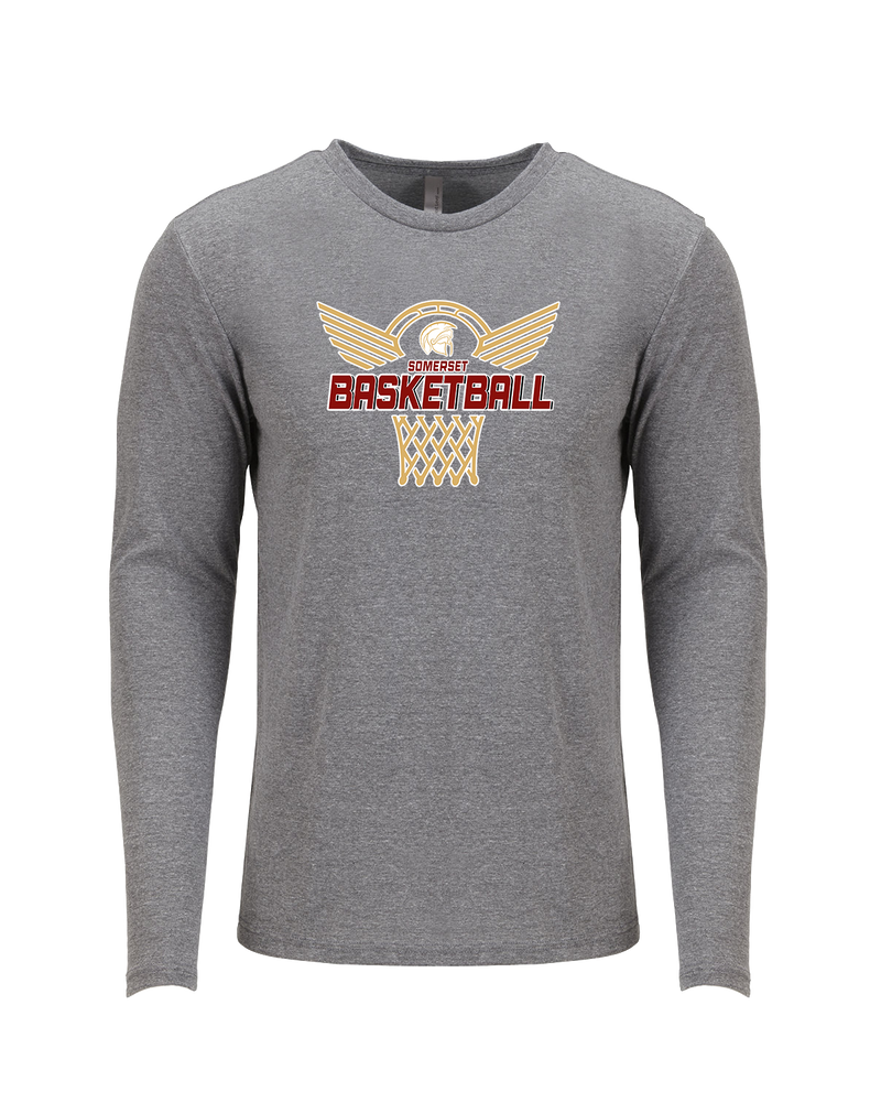 Somerset College Prep Basketball Hoop - Tri Blend Long Sleeve