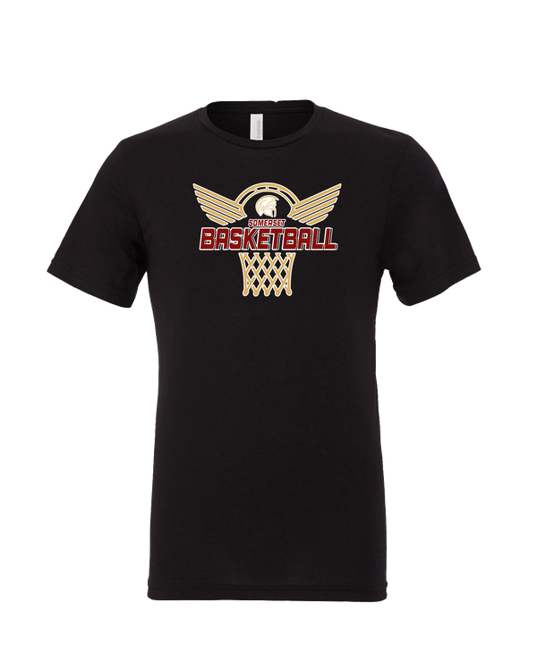 Somerset College Prep Basketball Hoop - Mens Tri Blend Shirt