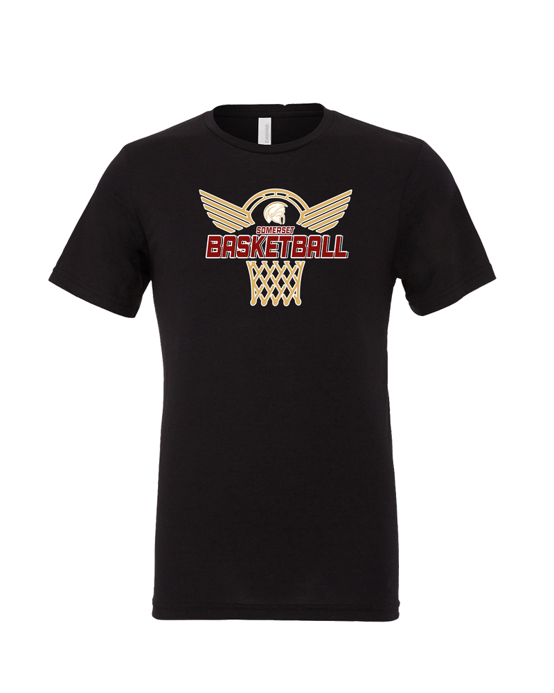 Somerset College Prep Basketball Hoop - Mens Tri Blend Shirt