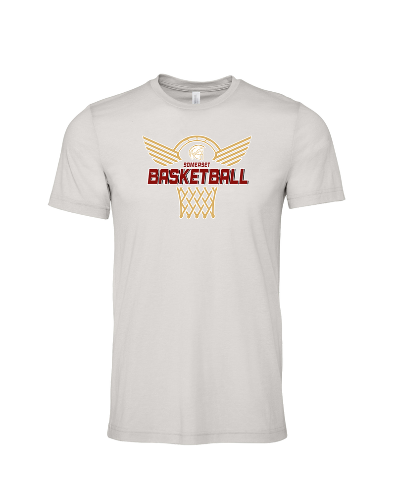 Somerset College Prep Basketball Hoop - Mens Tri Blend Shirt