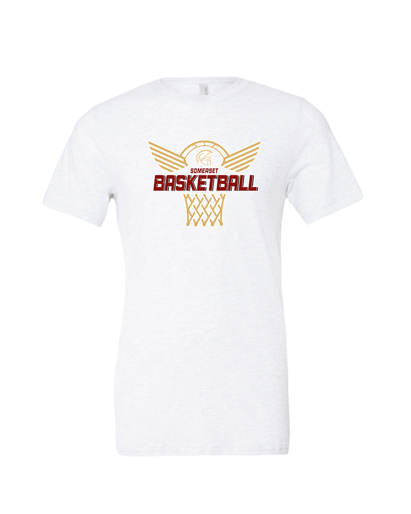 Somerset College Prep Basketball Hoop - Mens Tri Blend Shirt