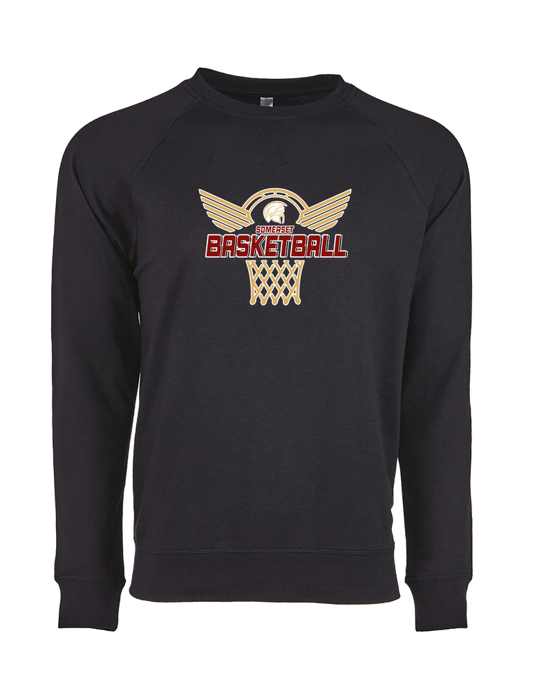 Somerset College Prep Basketball Hoop - Crewneck Sweatshirt