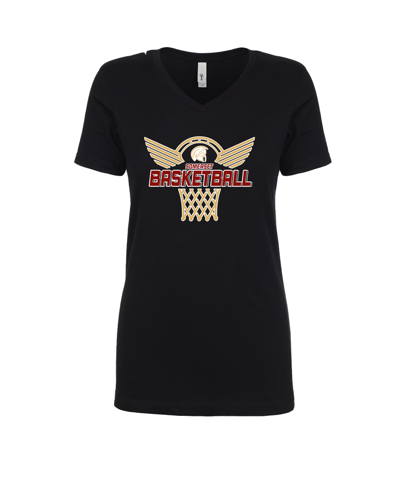 Somerset College Prep Basketball Hoop - Womens V-Neck