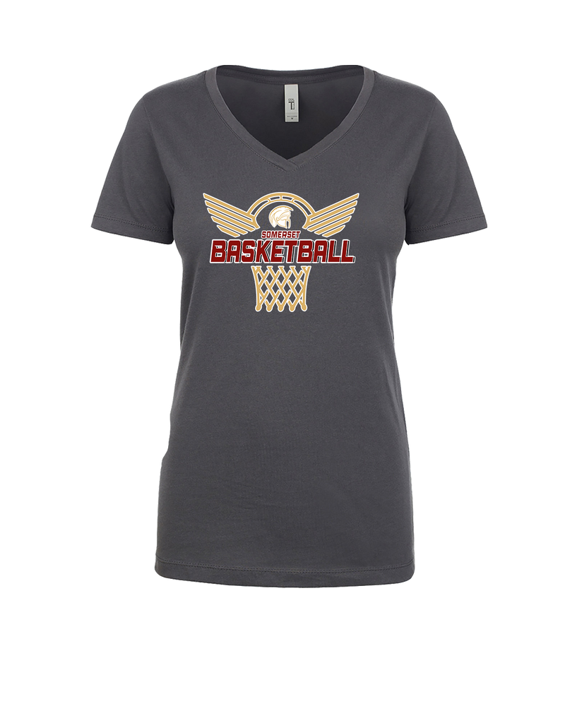 Somerset College Prep Basketball Hoop - Womens V-Neck