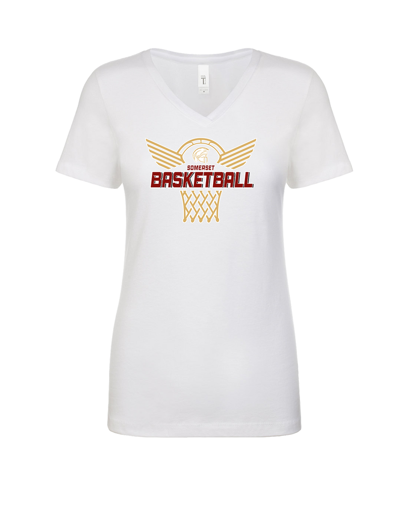 Somerset College Prep Basketball Hoop - Womens V-Neck