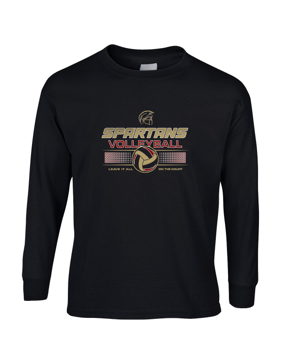 Somerset College Prep Volleyball Leave It On The Court - Mens Basic Cotton Long Sleeve