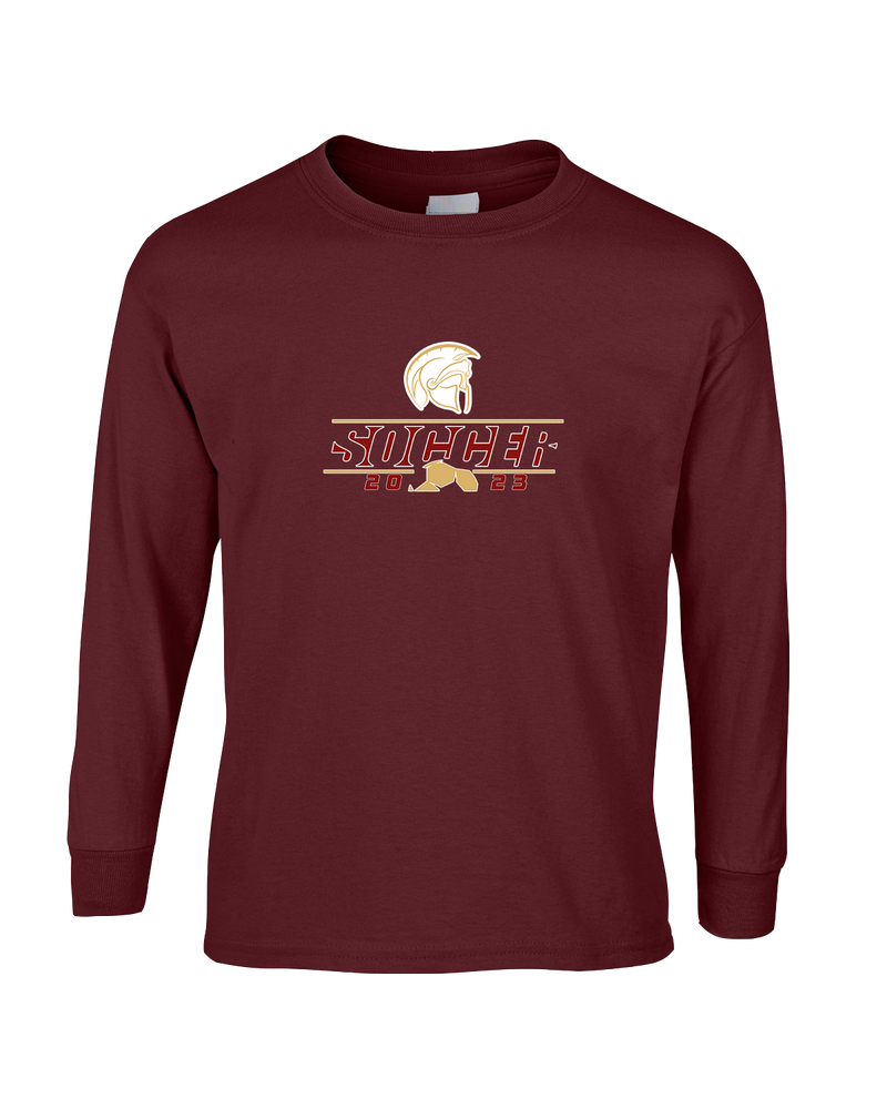 Somerset College Prep Soccer Lines - Mens Basic Cotton Long Sleeve